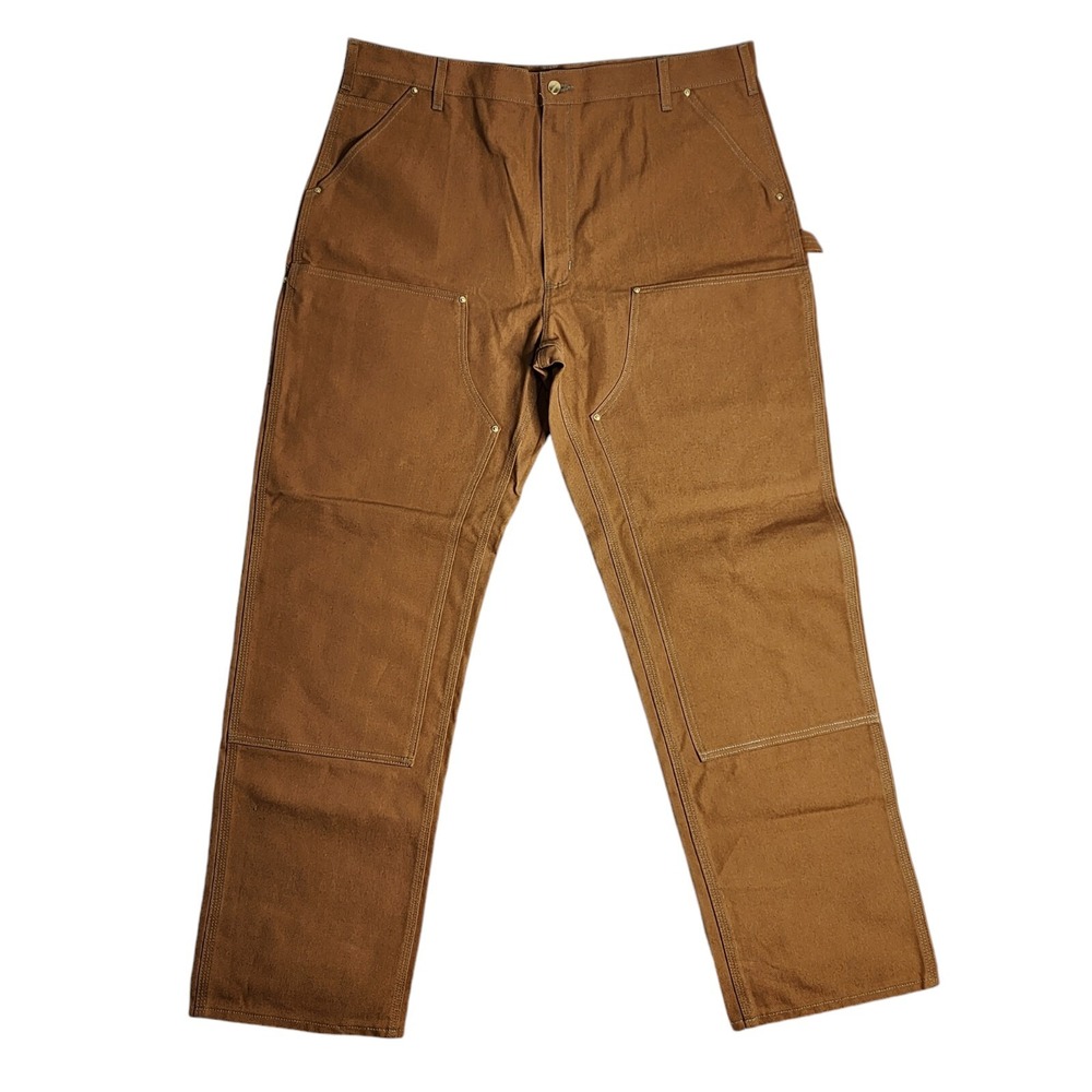 Carhartt Utility Double Knee Pants Duck Helmets to Hardhats B01 BRN Size 42 x 34